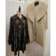 Vintage crepe coat labelled Carling with faux-leopardskin collar and cuffs, a Leana lady's coat - Image 3 of 7
