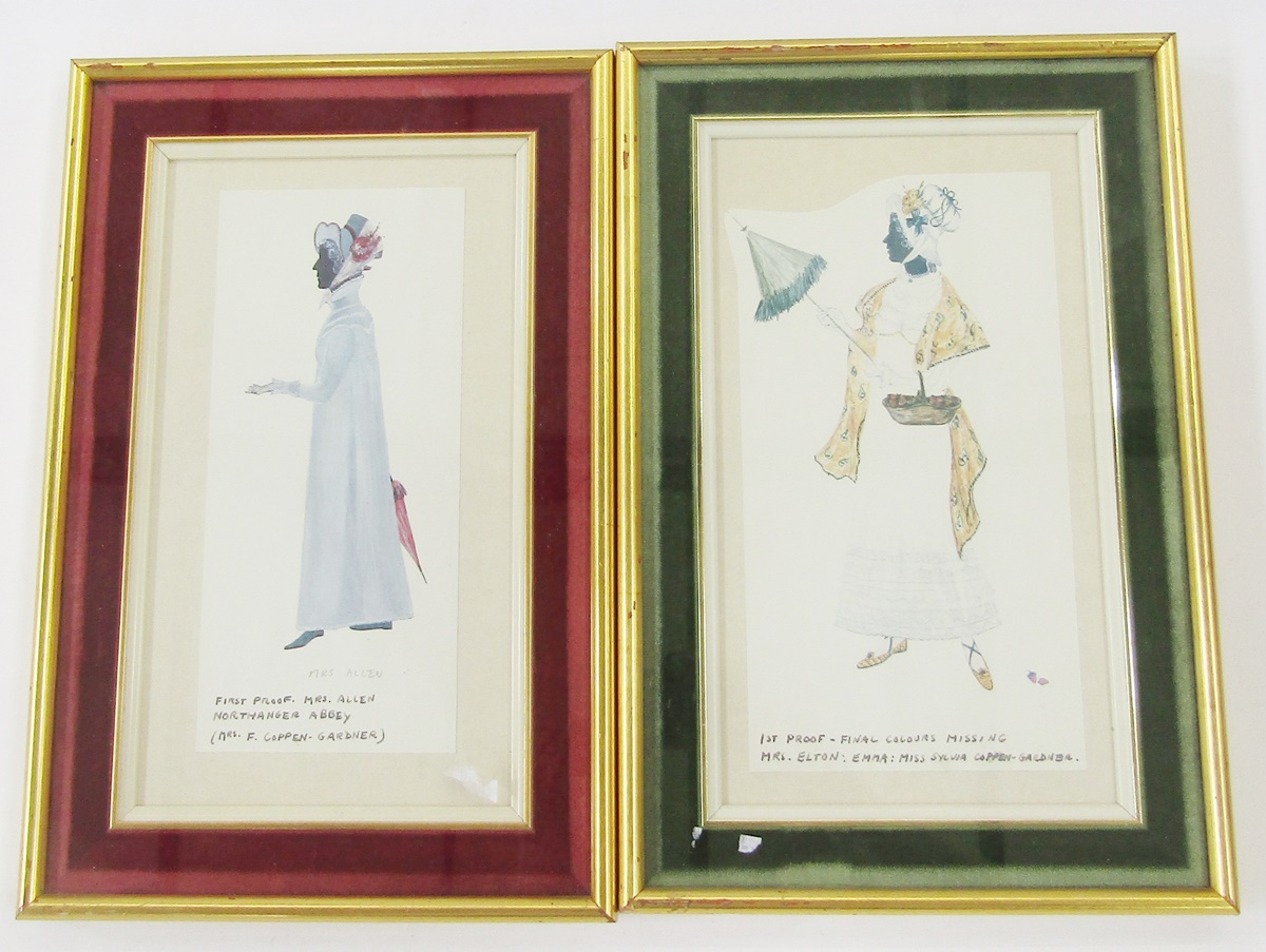 Honaria D Marsh  Watercolour drawing Figure, inscribed in pencil by the artist in the margin 'Mrs - Image 2 of 2