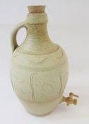 Ray Finch (1914-2012) for Winchcombe stoneware cider flagon, shouldered with curved handle,