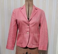 A pink cotton blazer labelled Cerruti Arte  with an original fabric label saying 100% cotton, lining
