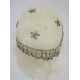 A 1920's wedding headdress, glass bead decoration, and a Edwardian cream linen parasol trimmed - Image 3 of 3