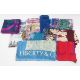 Quantity of vintage silk, polyester, wool scarves and some embroidered table linen (1 box) - Image 1 of 5