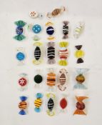 Quantity of glass sweets, possibly Murano