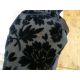 A black Victorian probably mourning dress, with cut velvet detail to the inner bodice, appliqued - Image 7 of 15
