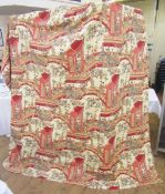 Zoffany (Willow Bridge) one pair extra large curtains, interlined, 528.32cm wide x 238.76cm drop