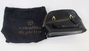 Valentino black grab bag, zip fastening, gold-coloured hardware, with original dust bag