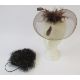 Frederick Fox ciname pink hat, a navy blue fascinator-type hat labelled Whiteleys, a brown feathered - Image 2 of 3