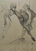 Henri de Toulouse-Lautrec (French, 1864-1901) Rejane and Galipaux, in Madame Sans-Gene Lithograph on