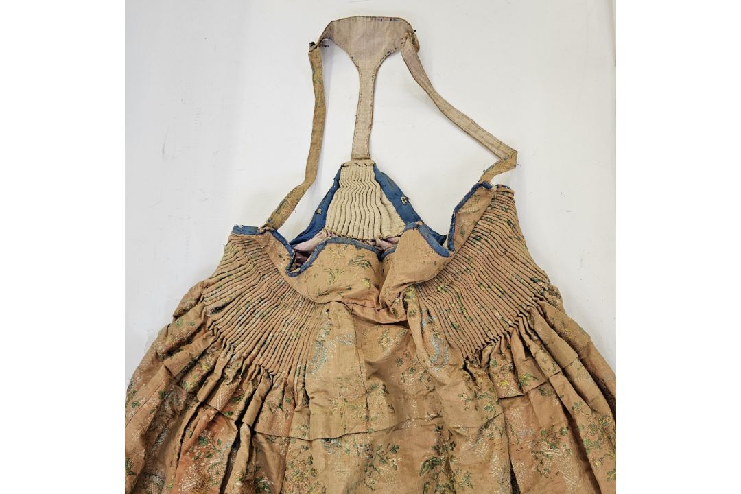 An antique 'Sarafan' Russian folk dress, believed to have been made from 19th century French - Image 2 of 3