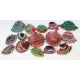 Two cotton tie carnival hats and a quantity of ethnic crocheted bucket hats in various sizes and - Image 1 of 2