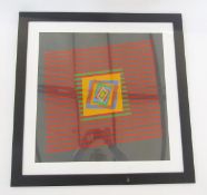 After Ferruccio Gard  Three kinetic abstract prints Framed and glazed, 50cm x 50cm (3)