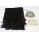 Vintage evening bag with silver-coloured thread and beads, silver-coloured metal frame, a cream - Image 1 of 3