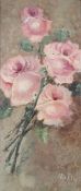 Elio Vitali (Italian, 20th Century) Oil on canvas Still life of pink roses, signed lower right,