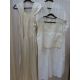 1950's satin nightgown with lace detail to the waist and yoke, broad satin straps, some loss on - Image 2 of 2