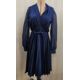 Vintage dresses 1940's, blue with beaded decorations to the collar and waist, belt missing, a blue - Image 2 of 6