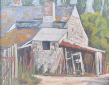 Jo Crothall (British, 20th-21st Century) Oil on board  La Chaumiere, signed lower right, 50cm x 59.