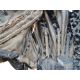A black Victorian probably mourning dress, with cut velvet detail to the inner bodice, appliqued - Image 9 of 15