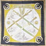 Hermes silk scarf - Armes de Chasse, designed by Ledoux, lacking box