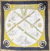 Hermes silk scarf - Armes de Chasse, designed by Ledoux, lacking box