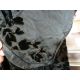 A black Victorian probably mourning dress, with cut velvet detail to the inner bodice, appliqued - Image 4 of 15