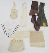 A pair of Ballito stockings in 'Serenade' rayon with nylon toes and heels in a dark olive green, a