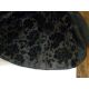 A black Victorian probably mourning dress, with cut velvet detail to the inner bodice, appliqued - Image 13 of 15