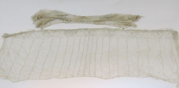 Edwardian/1920's beaded net short overlay blouse with beaded fringing and length of beaded net panel