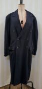 A gent's overcoat, blue, wool, double breasted with a blue RAF officer's coat, size 12, height to be