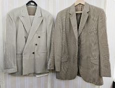 A lightweight linen gent's suit labelled Luiggi Diffusion, 40-42