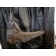 A black Victorian probably mourning dress, with cut velvet detail to the inner bodice, appliqued - Image 11 of 15