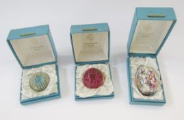 Millefiori egg-shaped paperweight in Strathearn box, 6cm diameter x 10cm high, boxed, another with