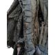 A black Victorian probably mourning dress, with cut velvet detail to the inner bodice, appliqued - Image 15 of 15