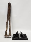London & South West Railway Co. cast iron boundary marker post, 91.5cm long together with LSWR