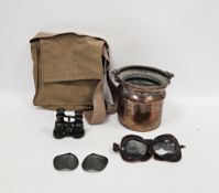 Mixed lot of collectables including World War 2 military issue canvas shoulder bag marked G&S Ltd
