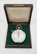Jean Pierre pocket stopwatch, chrome cased, in original plastic box