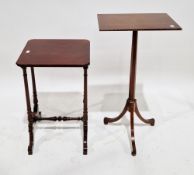 Collection of three 19th century mahogany tables, including a rectangular tit-top table on turned