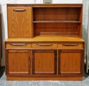 Mid century G-Plan teak side cabinet in the Fresco range, comprising a sideboard with three