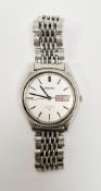 Seiko Automatic wristwatch, model 5606-7150, the dial with raised baton hour markers, day date