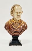 Bretby pottery bust of Shakespeare, impressed Bretby England marks and date code for 1933,