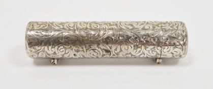 George V silver combination vinaigrette and scent bottle, Birmingham 1916, maker L & P, of