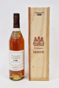 Amagnac Sempe 1988 vintage, 70cl, 40% in original wooden box