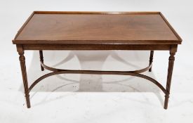 Mahogany jardiniere stand by Nigel Copp of Cheltenham, the circular top on a turned tapered pedestal