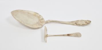 20th century Danish silver serving slice, with makers marks for Leo Alfang, together with a child'