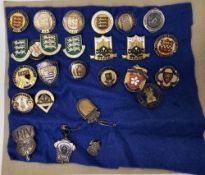 Silver air raid precaution A.R.P badge, London 1936, a silver miniature ARP badge, 1.8cm high and 23