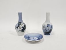 Three pieces of Royal Copenhagen to include two bottle vases, small pin dish, 2683, 288 and 3611,