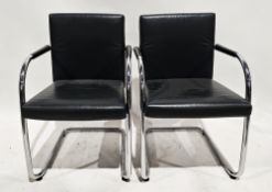 Pair of Vitra ' Visasoft Visavis ' cantilever chairs, designed by Antonio Cittirio with Glen