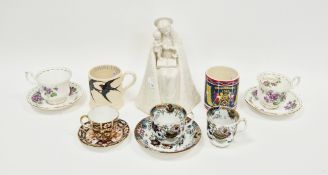 Royal Crown Derby bone china Imari pattern fluted coffee cup and saucer, an Emma Bridgewater Swallow