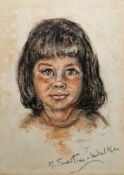 Mollie Forestier-Walker (1912-1990) Pastel on paper Portrait of Miss Katie Trievile, signed lower