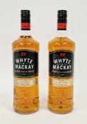 Two bottles of Whyte and Mackay blended scotch whisky, triple matured for a smoother taste, 1l,