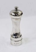 Silver overlaid pepper mill, 15.5cm high, London 1987